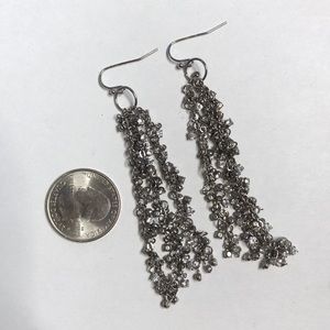 Cascading rhinestone dangly earrings